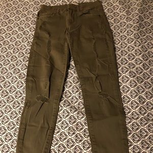 Volt army green ripped jeans!